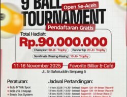 Hidupkan Gairah Biliar Lewat Turnamen Berhadiah Rp90 Juta