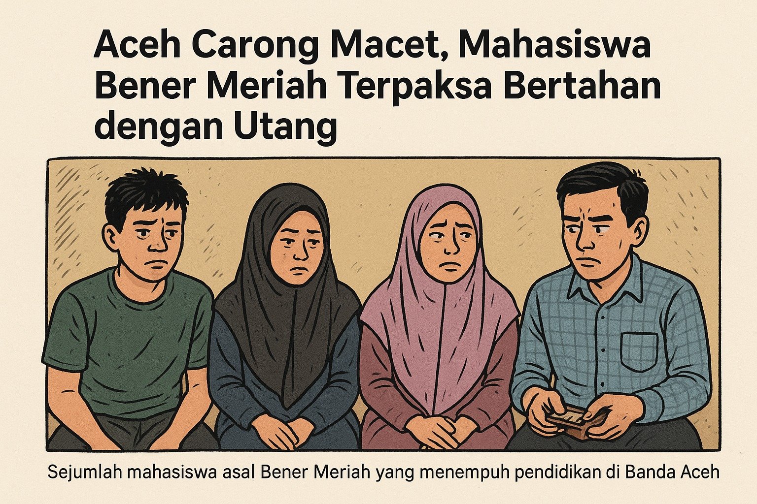 Aceh Carong Macet, Mahasiswa Terpaksa Bertahan dengan Utang