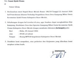 Dana Desa Wihni Durin Disorot, Inspektorat Panggil Aparatur Kampung