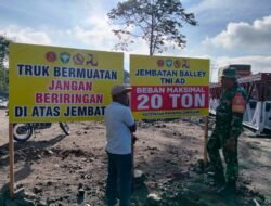 Personil Kodim Lakukan Pengecekan, Jembatan Bailey di Bener Meriah Aman Dilalui