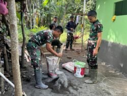Perehaban Rumah RLTH Ibu Nilawati Nurdin Masuki Tahap Pengerasan Dinding