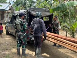 Satgas TMMD Ke-127 Kodim 0111/Bireuen Turunkan Material Rumah Warga di Jeumpa Sikureng