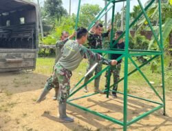 Satgas TMMD Ke-127 Perkuat Akses Air Bersih, Tower Tandon Jeumpa Sikureng Diturunkan