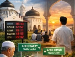 Jadwal Sholat Wilayah Aceh dan Perbedaan Waktu Antar Daerah