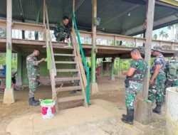 Satgas TMMD Ke-127 Kodim 0111/Bireuen Percantik Balai Pengajian di Jeumpa Sikureueng 